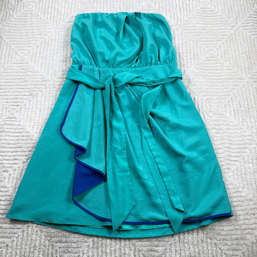 Express Strapless Mini Dress Womens 12 Colorblock Cocktail Party Night Out Event
